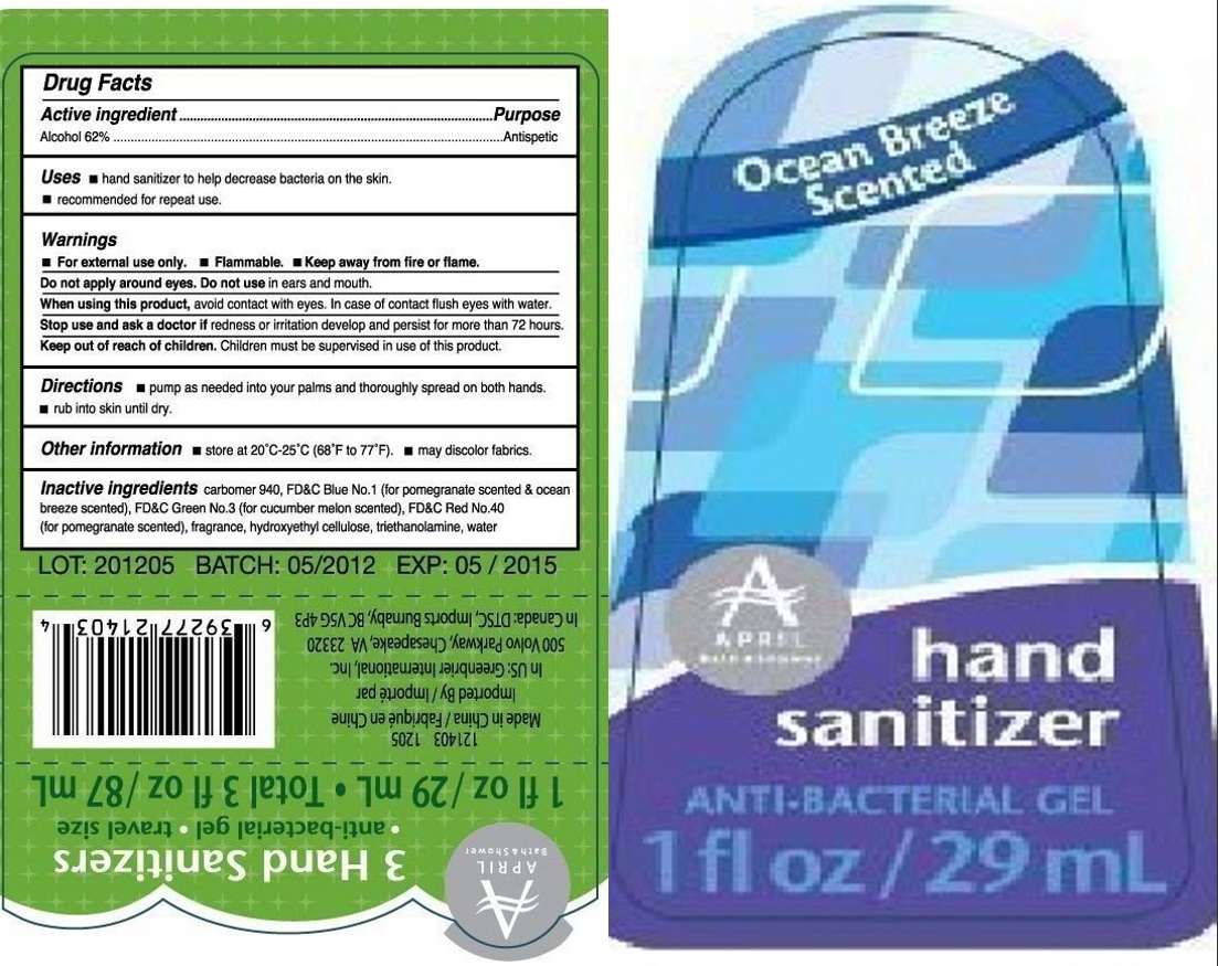 Ocean Breeze Scented Hand Sanitizer